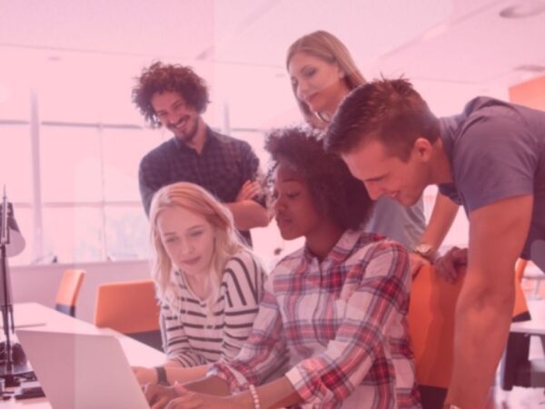 group of people recording employee recruitment videos