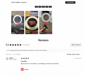 video reviews with text reviews